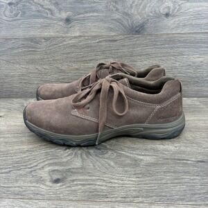 Eddie Bauer Mens Suede Leather Lace Up Oxford Shoes Comfort Casual Brown Size 8